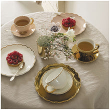 Load image into Gallery viewer, Gold & White Mug Set of 2.