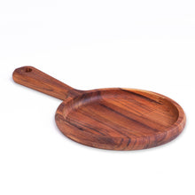 Load image into Gallery viewer, Wooden Board with a Porcelaine Plate 28x17x3cm.