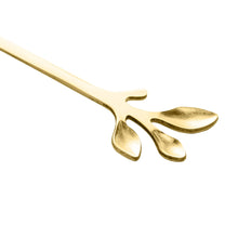 Lade das Bild in den Galerie-Viewer, Set of 4 Golden Leaves Spoons.