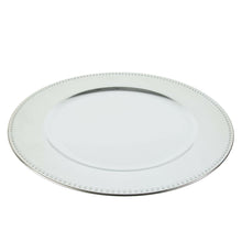 Load image into Gallery viewer, Set of 4 Silver Plastic Sous-plat 33cm.