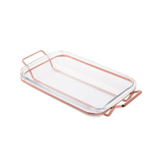 Load image into Gallery viewer, Rose Chrome Bakeware Serving Support 37x23cm.