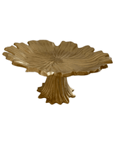 Load image into Gallery viewer, Gold Flower Cake Plate.