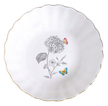 Load image into Gallery viewer, Soup Plate Flowers and Butterflies.
