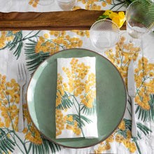 Load image into Gallery viewer, Set of 6 Yellow Flowers Napkins.
