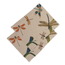 Load image into Gallery viewer, Set of 2 Placemats LAKESIDE DRAGONFLIES.
