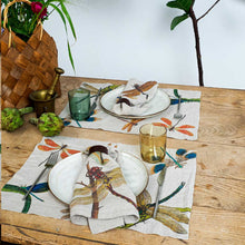 Load image into Gallery viewer, Set of 2 Placemats LAKESIDE DRAGONFLIES.

