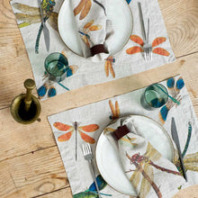 Load image into Gallery viewer, Set of 2 Placemats LAKESIDE DRAGONFLIES.
