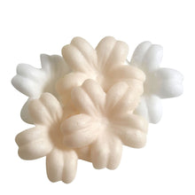 Load image into Gallery viewer, Box of white and nude scented soap petals - Parfum Rose.
