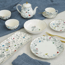 Load image into Gallery viewer, Soup Plate Flowers and Butterflies.
