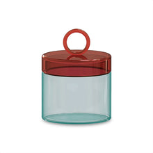 Load image into Gallery viewer, borosilicate glass Jar 1L  with a red ring handle
