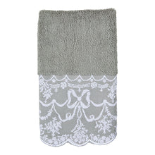 Load image into Gallery viewer, Lace Aquarelle Guest Towel.
