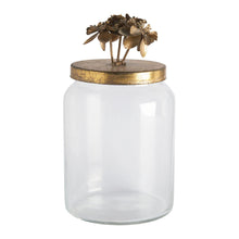 Load image into Gallery viewer, Idylle floral candy box in glass and gold-plated metal - Large model.
