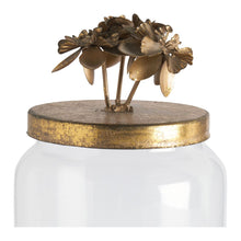 Load image into Gallery viewer, Idylle floral candy box in glass and gold-plated metal - Large model.
