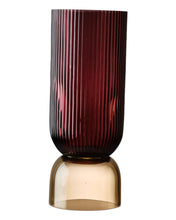 Load image into Gallery viewer, Glass Vase Purple Amber.
