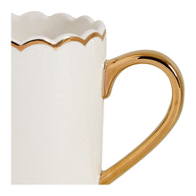 Load image into Gallery viewer, Gold &amp; White Mug Set of 2.
