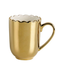 Load image into Gallery viewer, Gold &amp; White Mug Set of 2.
