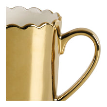 Load image into Gallery viewer, Gold &amp; White Mug Set of 2.
