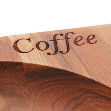 Load image into Gallery viewer, Porcelain Coffee Cup 93ml on a wooden tray 17x16x8cm.
