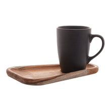 Load image into Gallery viewer, Porcelaine Mug 350ml and Wooden Saucer 22x15x11cm.
