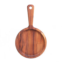 Load image into Gallery viewer, Wooden Board with a Porcelaine Plate 28x17x3cm.
