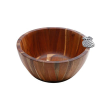 Load image into Gallery viewer, Pineapple Wooden Salad Bowl 25x25x11cm.
