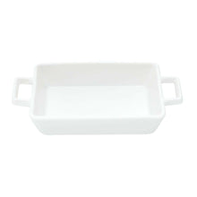 Load image into Gallery viewer, Set of 3 Porcelain Appetiser white dishes 16x8x3cm.
