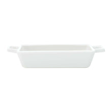 Load image into Gallery viewer, Set of 3 Porcelain Appetiser white dishes 16x8x3cm.
