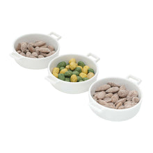 Load image into Gallery viewer, Round appetiser porcelain dish set of 3

