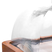 Load image into Gallery viewer, Wooden Cheese Platter with Glass Cover 24x24x15cm.

