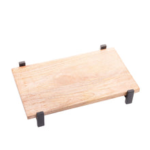 Load image into Gallery viewer, Wooden Rectangular Elevated Platter 34x23x5cm.
