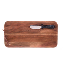 Load image into Gallery viewer, Wooden Board with Knife 36x18x3cm.
