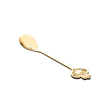 Load image into Gallery viewer, Set of 4  Golden Key Cake Spoons.
