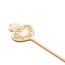 Load image into Gallery viewer, Set of 4  Golden Key Cake Spoons.
