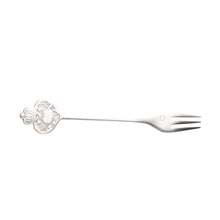 Load image into Gallery viewer, Set of 4 Stainless Steel Silver Key Cake Forks.
