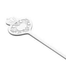 Load image into Gallery viewer, Set of 4 Stainless Steel Silver Key Cake Forks.
