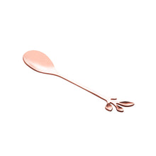 Load image into Gallery viewer, Set of 4 Stainless Steel Tea Spoons Rose Leaves.
