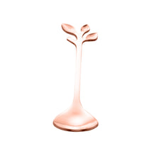 Load image into Gallery viewer, Set of 4 Stainless Steel Tea Spoons Rose Leaves.
