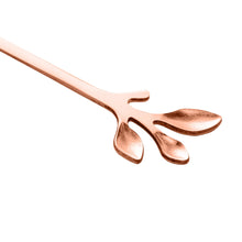 Load image into Gallery viewer, Set of 4 Stainless Steel Tea Spoons Rose Leaves.
