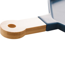 Load image into Gallery viewer, Porcelaine Blue Appetizer Board with a wooden handle 35x16x2cm.
