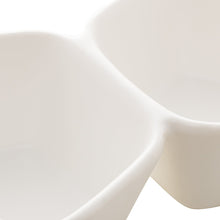 Load image into Gallery viewer, Porcelaine White Appetizer Small attached Bowls 36x15x5cm.
