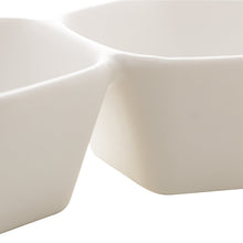 Load image into Gallery viewer, Porcelaine White Appetizer Small attached Bowls 36x15x5cm.
