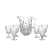 Load image into Gallery viewer, Set of 6 240ml Glasses and Pitcher 1.3ml.
