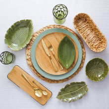 Load image into Gallery viewer, Ceramic Banana Leaf Plate 23x16x4.5cm.
