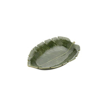 Load image into Gallery viewer, Ceramic Banana Leaf Plate 23x16x4.5cm.
