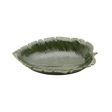 Load image into Gallery viewer, Ceramic Banana Leaf Big Serving Plate.
