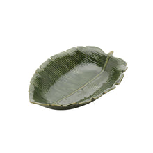 Load image into Gallery viewer, Ceramic Banana Leaf Big Serving Plate.
