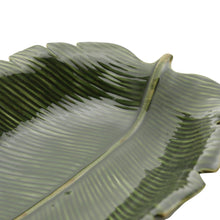 Load image into Gallery viewer, Ceramic Banana Leaf Big Serving Plate.

