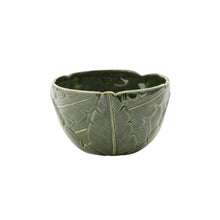 Load image into Gallery viewer, Ceramic Banana Leaf Bowl 16x16x9.5cm.
