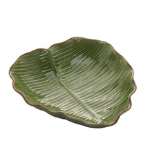 Load image into Gallery viewer, Ceramic Banana Leaf Serving Plate 23.5x22x6.5cm.
