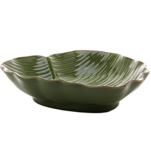 Load image into Gallery viewer, Ceramic Banana Leaf Serving Plate 23.5x22x6.5cm.
